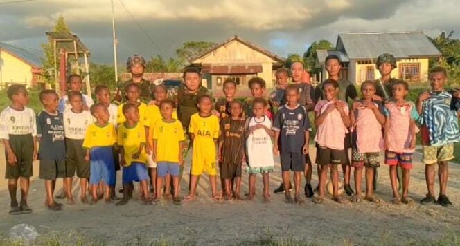 
 Satgas Yonif 143/TWEJ Tumbuhkan Jiwa Dan Semangat Olahraga Anak Papua Raih Prestasi