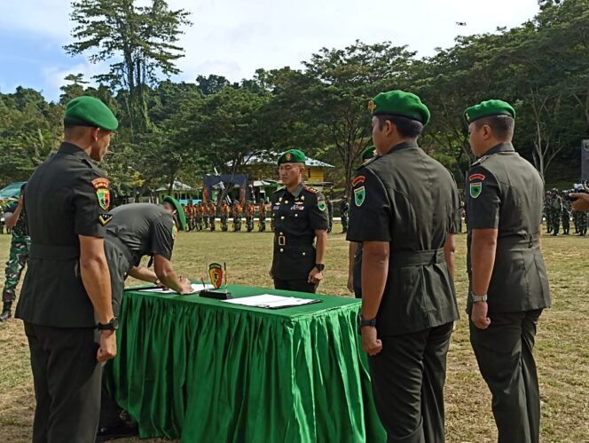 
 Hadiri Sertijab Danyonif 763/SBA, Bupati Kasihiw: Selamat Bertugas Pejabat Baru