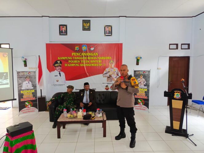 
 Inovasi Polres Teluk Bintuni Canangkan Kampung Argosigemerai Bebas Narkoba