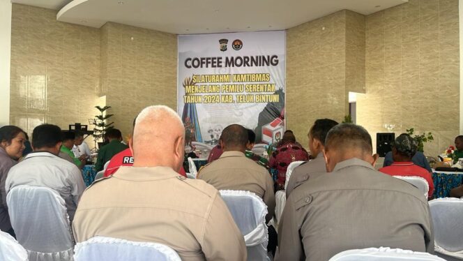 
 Suasana acara Coffee Morning di aula Andriano Ananta Polres Teluk Bintuni, Rabu (24/1/2024).