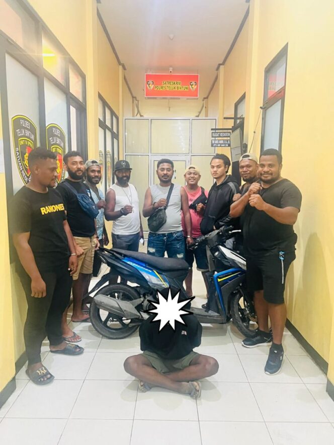 
 Pelaku pencurian sepeda motor berhasil diamankan tim buser Satreskrim Polres Teluk Bintuni.