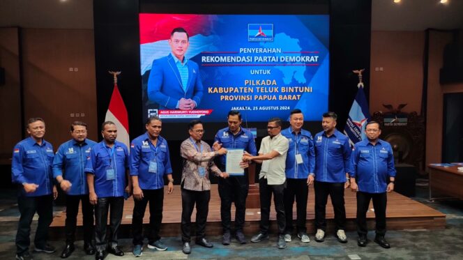 
 Partai Demokrat ikut mendukung pasangan DAMAI menang di Pilkada Teluk Bintuni tahun 2024