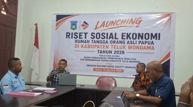 BP4D Wondama - BUPASO Launching Riset Sosial Ekonomi Rumah Tangga Orang Asli Papua