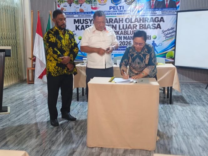 
 Parjiyanti S.,Pd., M.Pd terpilih Ketua PELTI Kabupaten Manokwari priode 2026-2030.